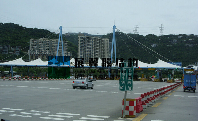 廣東膜結構收費站大棚工程