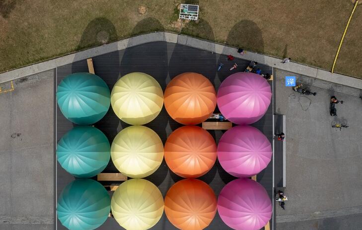 膜結(jié)構(gòu)五色光亭，深圳大運(yùn)中心