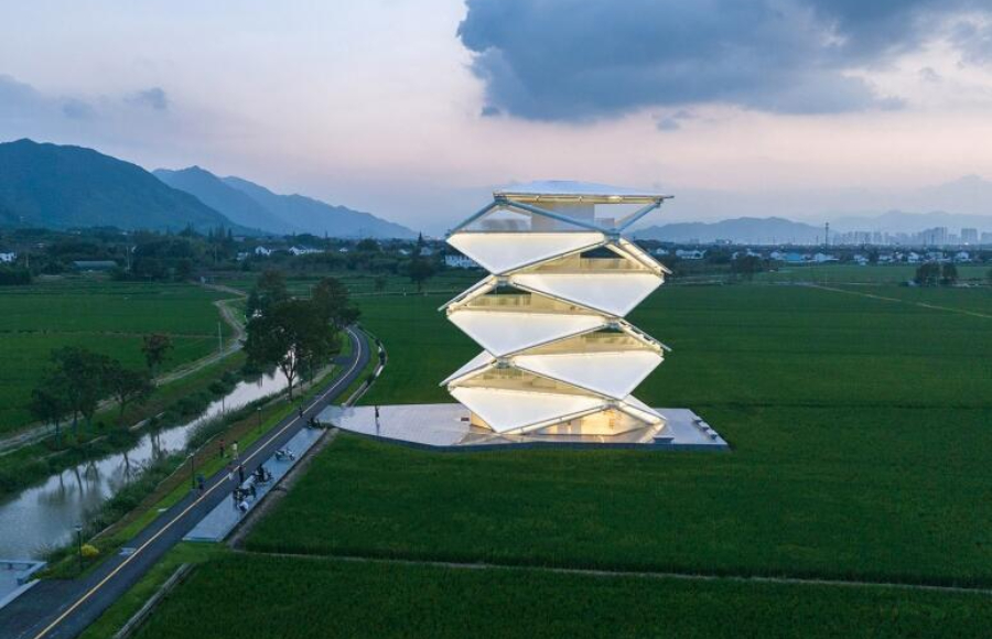 稻田上的燈塔，PTFE膜結(jié)構(gòu)