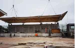 綿陽育才中學(xué)膜結(jié)構(gòu)看臺(tái)工程進(jìn)展